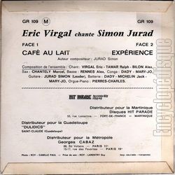 [Pochette de Caf au lait (ric VIRGAL) - verso]