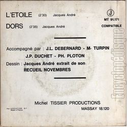 [Pochette de L’toile (Jacques ANDR) - verso]