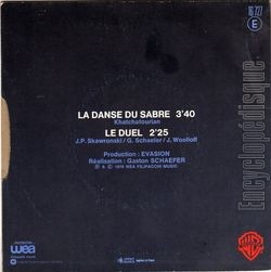 [Pochette de La danse du sabre (SPOT) - verso]