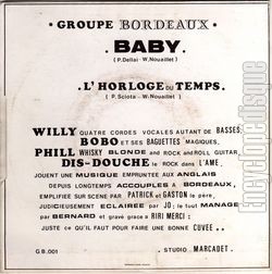 [Pochette de Baby (Groupe BORDEAUX) - verso]