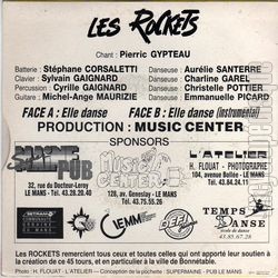 [Pochette de Elle danse (Les ROCKETS (2)) - verso]