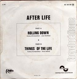 [Pochette de Rolling down (AFTER LIFE) - verso]