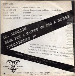 [Pochette de Les casernes (Franois LESUEUR) - verso]