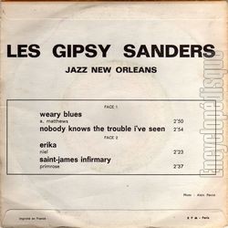 [Pochette de Nobody knows (Les GIPSY SANDERS) - verso]