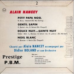 [Pochette de Petit papa Nol (Alain NANCEY) - verso]