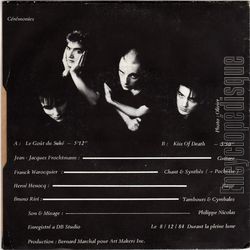 [Pochette de Le got du sak (CRMONIES) - verso]
