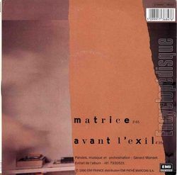 [Pochette de Matrice (Grard MANSET) - verso]