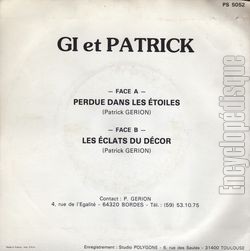 [Pochette de Perdue dans les toiles (GI et PATRICK) - verso]