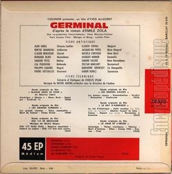 [Pochette de Germinal (B.O.F.  Films ) - verso]