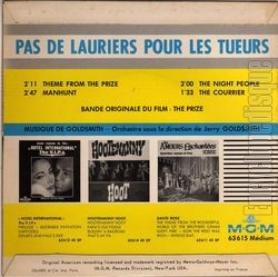 [Pochette de Pas de lauriers pour les tueurs "The prize" (B.O.F.  Films ) - verso]