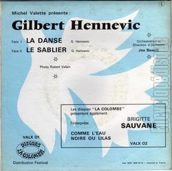[Pochette de La danse (Gilbert HENNEVIC) - verso]