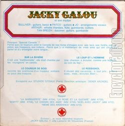 [Pochette de Sur la rivire (Jacky GALOU) - verso]