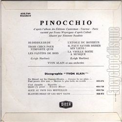 [Pochette de Pinocchio (Yvon ALAIN) - verso]
