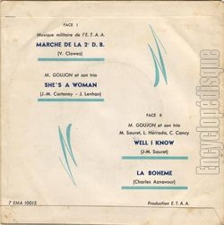 [Pochette de Well I know (Sergent-Chef GOUJON) - verso]
