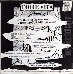 [Pochette de Dolce vita (DOLCE VITA) - verso]