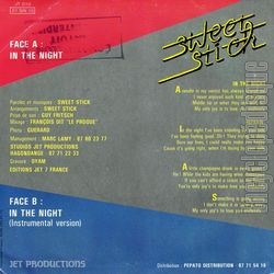 [Pochette de In the night (SWEET STICK) - verso]