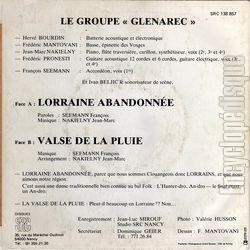 [Pochette de Lorraine abandonne (GLENAREC) - verso]