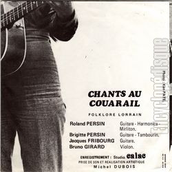 [Pochette de Chants au Couarail (Les CHATELET) - verso]