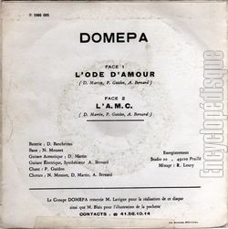 [Pochette de L’ode d’amour (DOMEPA) - verso]