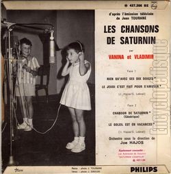 [Pochette de les chansons de Saturnin (T.V. (Tlvision)) - verso]