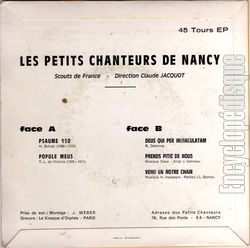 [Pochette de Psaume 150 (Les PETITS CHANTEURS DE NANCY) - verso]