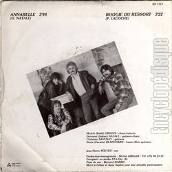 [Pochette de Annabelle (BALDI et les COYOTES) - verso]