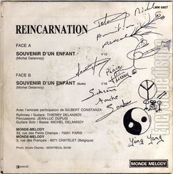 [Pochette de Souvenir d’un enfant (RINCARNATION) - verso]