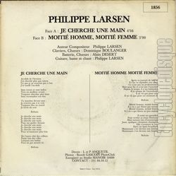 [Pochette de Je cherche une main (Philippe LARSEN) - verso]