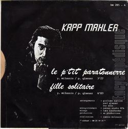 [Pochette de Le p’tit paratonerre (Kapp MAHLER) - verso]