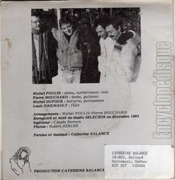 [Pochette de Petit  petit (Catherine BALANCE) - verso]
