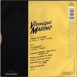 [Pochette de Donne-toi la peine (Vronique MARINO) - verso]