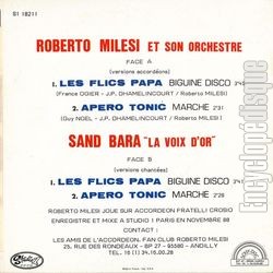 [Pochette de Les flics papa ! (Sand BARA et Roberto MILESI) - verso]