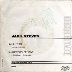 [Pochette de La star (Jack STEVEN) - verso]