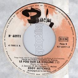 [Pochette de 13 filles (Eddy MITCHELL) - verso]
