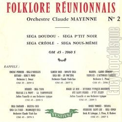 [Pochette de Folklore runionnais n 2 (FOLKLORE) - verso]