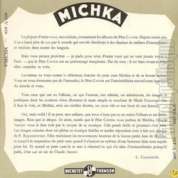[Pochette de Michka (JEUNESSE) - verso]