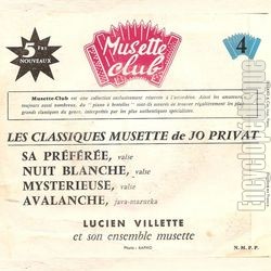 [Pochette de Sa prfre (Lucien VILLETTE) - verso]