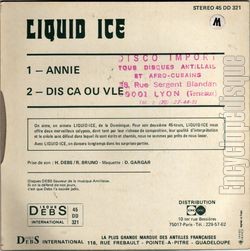 [Pochette de Annie (LIQUID ICE) - verso]