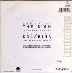 [Pochette de The sign (MAD MATRIX) - verso]