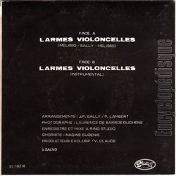 [Pochette de Larmes violoncelles (Marc MLISSO) - verso]