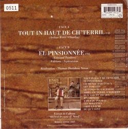 [Pochette de Tout in haut de ch’terril (RENAUD) - verso]