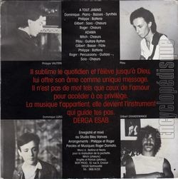 [Pochette de  tout jamais (Roger DAMATO) - verso]