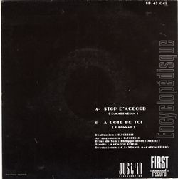 [Pochette de Stop d’accord (Franck VALLES) - verso]