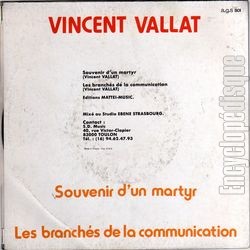 [Pochette de Souvenir d’un martyr (Vincent VALLAT) - verso]
