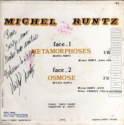 [Pochette de Mtamorphoses (Michel RUNTZ) - verso]