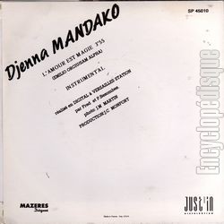 [Pochette de L’amour est magie (Djenna MANDAKO) - verso]