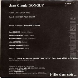[Pochette de Fille d’un soir (Jean-Claude DONGUY) - verso]