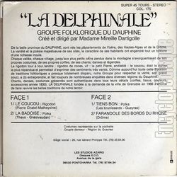 [Pochette de Le coucou (La DELPHINALE) - verso]