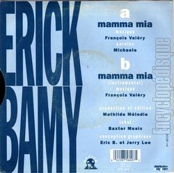 [Pochette de Mamma mia (rick BAMY) - verso]