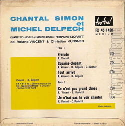 [Pochette de Copains-clopant (Michel DELPECH et Chantal SIMON) - verso]